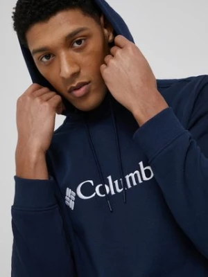 Columbia bluza męska kolor granatowy z kapturem z aplikacją 1681664468-468