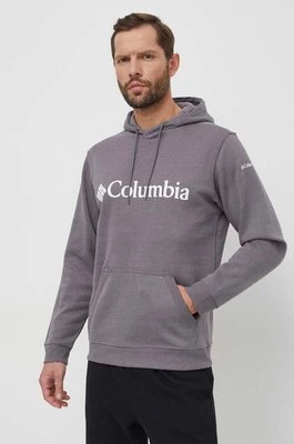 Columbia bluza CSC Basic Logo męska kolor szary z kapturem z nadrukiem 1681664