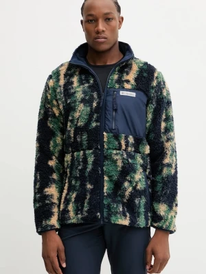 Columbia bluza outdoorowa dwustronna Winter Pass męska kolor granatowy wzorzysta 2135651