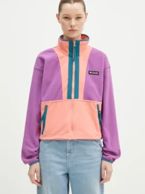 Columbia bluza polarowa Backbowl II FZ Fleece kolor fioletowy wzorzysta 2092163