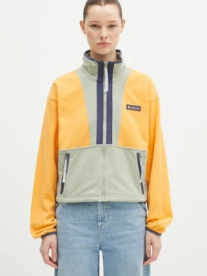 Columbia bluza polarowa Backbowl II FZ Fleece kolor pomarańczowy wzorzysta 2092163