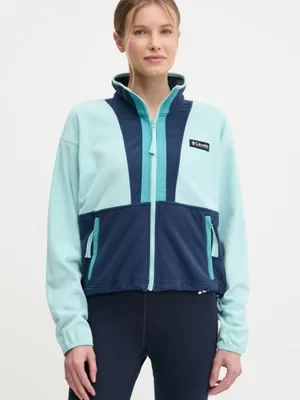 Columbia bluza polarowa Backbowl II FZ Fleece kolor turkusowy wzorzysta 2092163