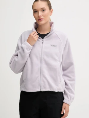 Columbia bluza polarowa Benton Springs damska kolor fioletowy gładka 2136221