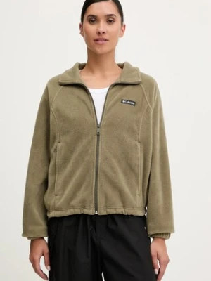 Columbia bluza polarowa Benton Springs damska kolor zielony gładka 2136221