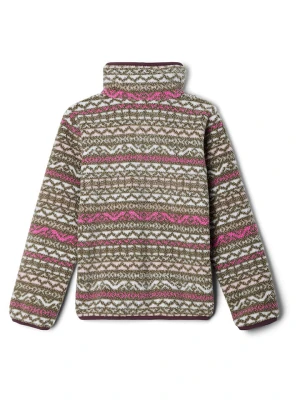 Columbia Bluza polarowa "Helvetia II" w kolorze oliwkowo-biało-różowym rozmiar: 140