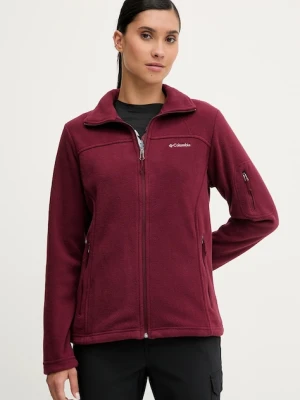Columbia bluza sportowa Fast Trek II kolor bordowy gładka 1465351