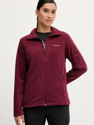 Columbia bluza sportowa Fast Trek II kolor bordowy gładka 1465351