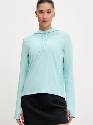 Columbia bluza sportowa Sun Trek kolor turkusowy z kapturem gładka 2145261