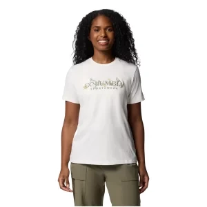 Columbia Boundless Beauty Logo SS Tee 2036573126, Damskie, Beżowe, t-shirty, bawełna, rozmiar: L