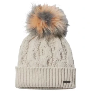 Columbia Boundless Days Cable Knit Pom Beanie 2092641278, Damskie, Beżowe, czapki, nylon, rozmiar: One size