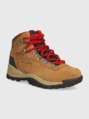 Columbia buty Newton Ridge Plus Waterproof damskie kolor brązowy