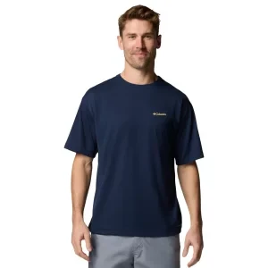 Columbia Cedar Trail Back Graphic Tee 2120381464, Męskie, Granatowe, t-shirty, poliester, rozmiar: L