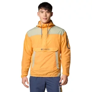 Columbia Challenger Windbreaker Anorak 2117001841, Męskie, Żółte, kurtki, nylon, rozmiar: M