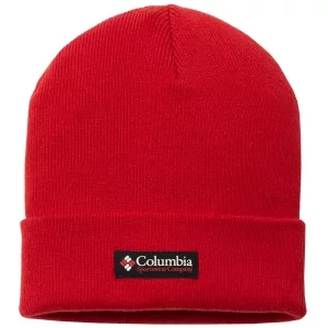 Columbia City Trek Heavyweight Beanie 1911251698, Męskie, Czerwone, czapki, akryl, rozmiar: One size