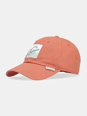 Columbia czapka z daszkiem bawełniana Provisions Ball Cap kolor pomarańczowy z aplikacją 2096351