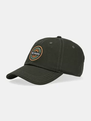 Columbia czapka z daszkiem bawełniana Provisions Ball Cap kolor zielony z aplikacją 2096351