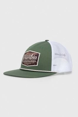 Columbia czapka z daszkiem kolor zielony z aplikacją