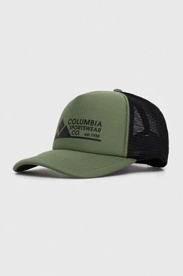 Columbia czapka z daszkiem Camp Break kolor zielony z nadrukiem 2070941