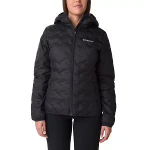 Columbia Delta Ridge II Down Hooded Jacket 2088253010, Damskie, Czarne, kurtki, poliester, rozmiar: L