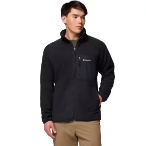Columbia Fast Trek Overlay Full Zip Fleece 2135691010, Męskie, Czarne, polary, poliester, rozmiar: L