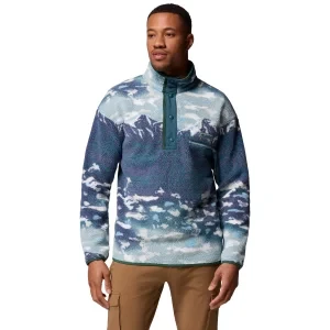 Columbia Helvetia II Printed Half Snap Fleece 2098461461, Męskie, Niebieskie, polary, poliester, rozmiar: L