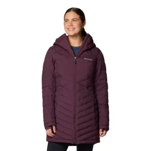 Columbia Joy Peak Hooded II Mid Jacket 2088641607, Damskie, Bordowe, kurtki, poliester, rozmiar: M