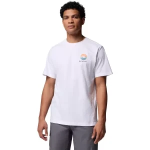 Columbia Kettle River Outdoor Tee 2120411101, Męskie, Białe, t-shirty, bawełna, rozmiar: M