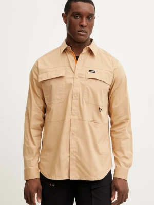 Columbia koszula Landroamer Twill męska kolor beżowy regular z kołnierzykiem klasycznym 2120581