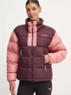 Columbia kurtka damska kolor bordowy zimowa