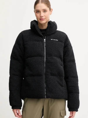 Columbia kurtka Puffect Sherpa damska kolor czarny zimowa oversize 2089231