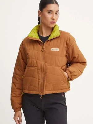 Columbia kurtka Wallowa Insulated damska kolor brązowy przejściowa oversize 2090751