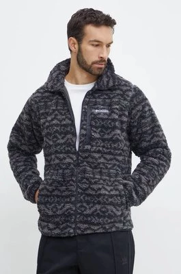 Columbia kurtka Winter Pass Printed Fleece męska kolor szary przejściowa oversize 2097841