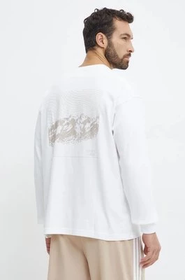 Columbia longsleeve męski kolor biały z nadrukiem