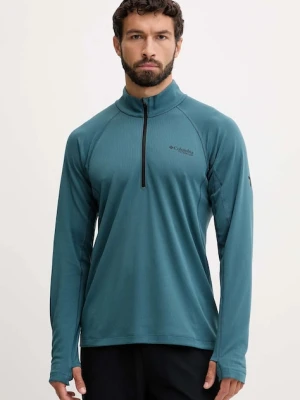 Columbia longsleeve sportowy DriVenture kolor zielony gładki 2136961