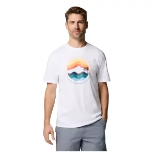 Columbia Path Lake II Graphic Tee 1934814111, Męskie, Białe, t-shirty, bawełna, rozmiar: L