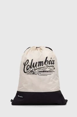 Columbia plecak kolor beżowy z nadrukiem