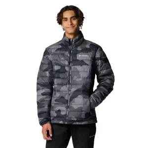 Columbia Powder Lite II Printed Jacket 2098394010, Męskie, Czarne, kurtki, poliester, rozmiar: L