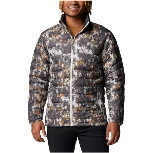 Columbia Powder Lite II Printed Jacket 2098394278, Męskie, Szare, kurtki, poliester, rozmiar: L
