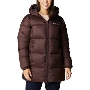 Columbia Puffect Mid Hooded Jacket 1864791203, Damskie, Brązowe, kurtki, poliester, rozmiar: M