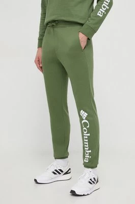 Columbia spodnie dresowe Trek kolor zielony z nadrukiem 1957944