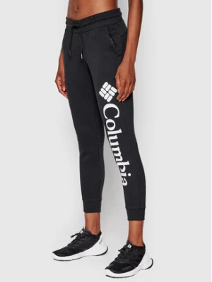 Columbia Spodnie dresowe Logo Fleece Czarny Regular Fit