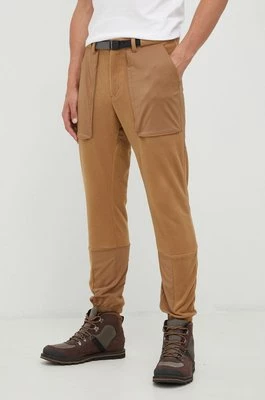 Columbia spodnie męskie kolor brązowy proste