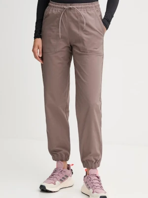 Columbia spodnie ROC Ripstop damskie kolor brązowy high waist 2135771