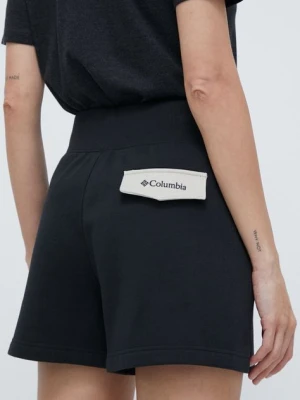 Columbia szorty Lodge damskie kolor czarny gładkie high waist 2073461