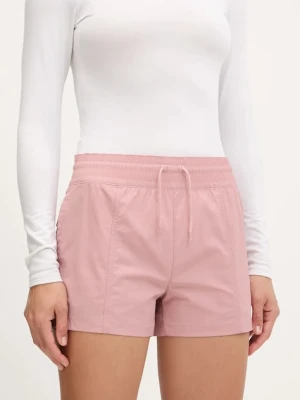 Columbia szorty outdoorowe Boundless Trek Active kolor różowy wzorzyste high waist 2073124