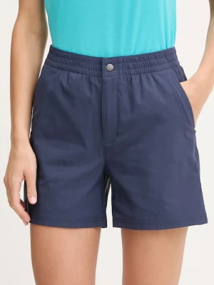 Columbia szorty outdoorowe Cedar Crest kolor granatowy gładkie high waist 2119823