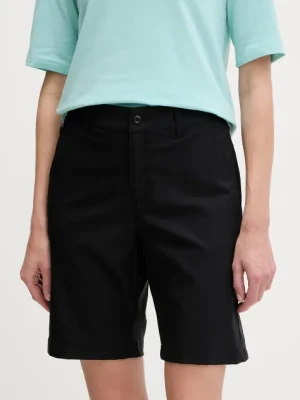 Columbia szorty outdoorowe Leslie Falls kolor czarny gładkie medium waist 2119193