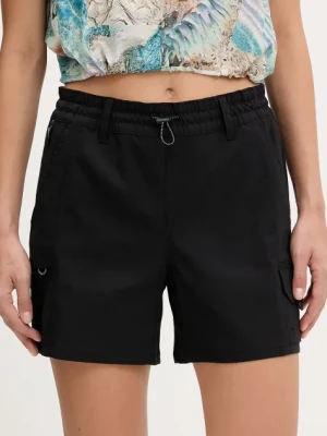 Columbia szorty outdoorowe Weekend Rays kolor czarny gładkie high waist 2114784