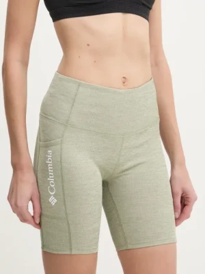 Columbia szorty sportowe Move damskie kolor zielony melanżowe high waist 2075971