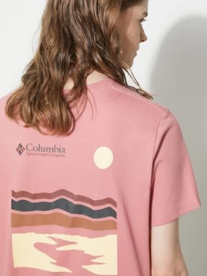 Columbia t-shirt bawełniany Boundless Beauty damski kolor różowy 2036581